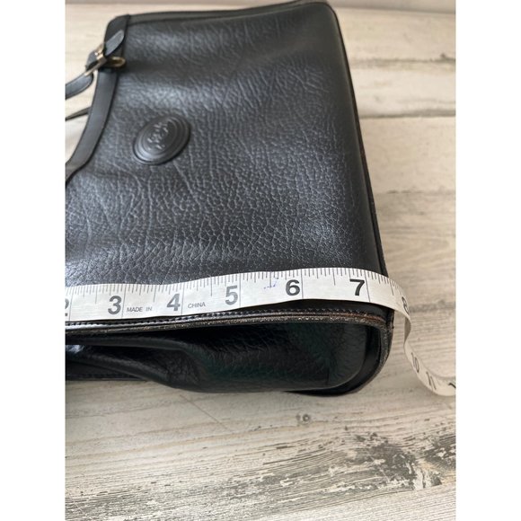 Jr USA Julius Resnick woman’s black leather long handled satchel purse vintage - Picture 10 of 15
